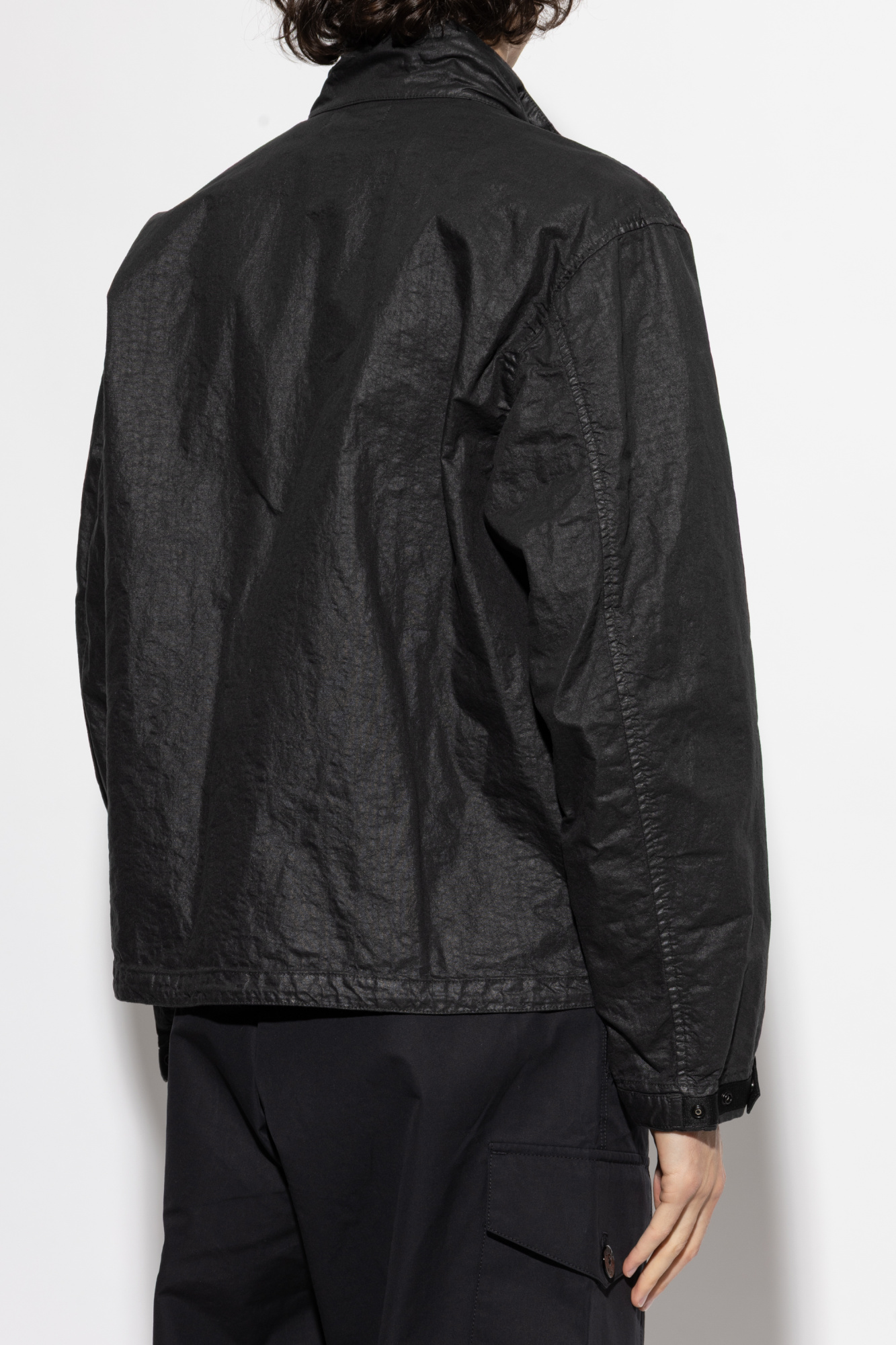Stone Island Jacket Organic-Look Nylon Panama-TC | Men's Stone Island Jacket Organic-Look Nylon Panama-TC | Men's